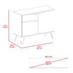 Core Manhattan small sideboard with 2 doors & 1 drawer in bleached pine-24249