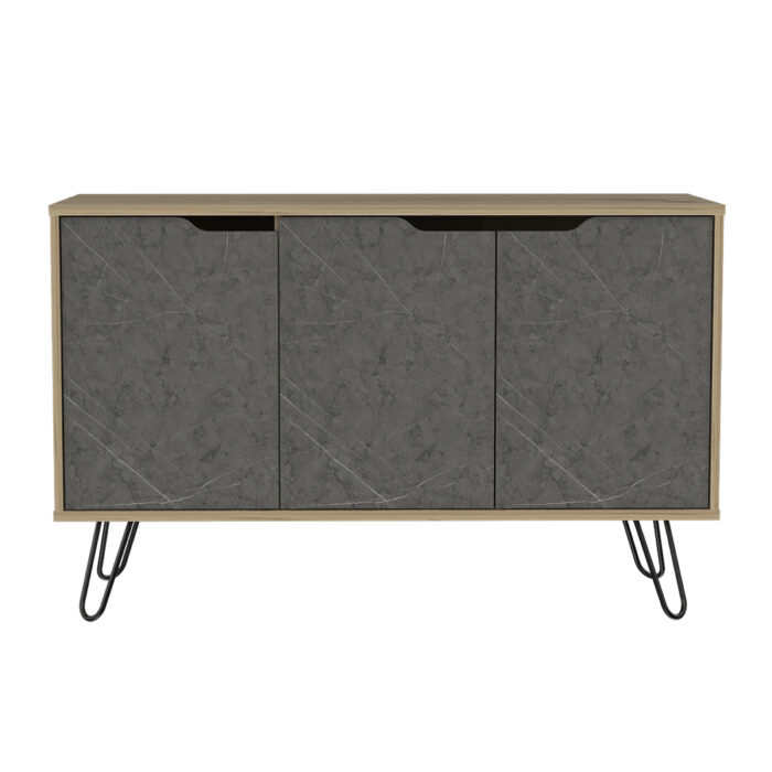 Core Manhattan medium sideboard with 3 doors in bleached pine-24254