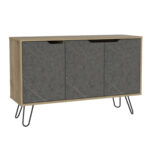 Core Manhattan medium sideboard with 3 doors in bleached pine-0