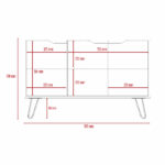Core Manhattan medium sideboard with 3 doors in bleached pine-24253