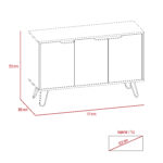 Core Manhattan medium sideboard with 3 doors in bleached pine-24256