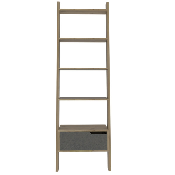 Core Manhattan ladder bookcase in bleached pine-24259