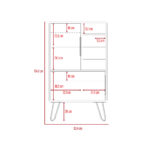 Core Nevada drinks bar in grey & smoked oak effect-24278