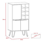 Core Nevada wine cabinet in grey and smoked oak effect-24282