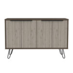 Core Nevada large 4 door sideboard in grey & smoked oak effect-24295