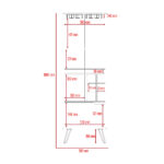 Core Nevada Tall Drinks Cabinet in grey & smoked oak effect-24298