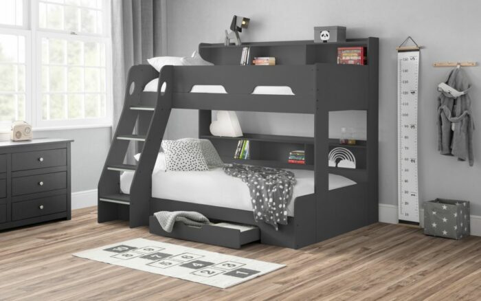 Julian Bowen Orion Triple Bunk Bed in Anthracite-24305