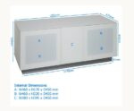 Alphason Element 120XL TV Unit in White, Black or Grey Glass-23175