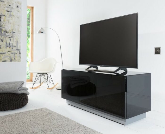 Alphason Element 120XL TV Unit in White, Black or Grey Glass-23183