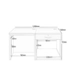 rwhites Small Office Desk Set 1 Single Drawers & Printer Shelf Grey Nebraska-22848