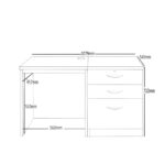 rwhites Small Office Desk Set 2 with 2 plus 1 filing Drawer Pedestal English Oak-22903
