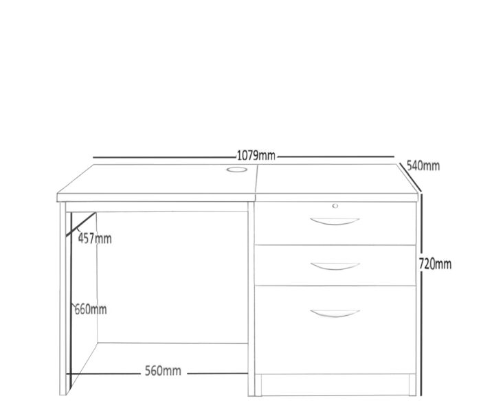 rwhites Small Office Desk Set 2 with 2 plus 1 filing Drawer Pedestal English Oak-22903