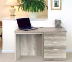 rwhites Small Office Desk Set 2 with 2 plus 1 filing Drawer Pedestal Grey Nebraska-0