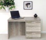 rwhites Small Office Desk Set 3 with 3 Drawer Pedestal Grey Nebraska-0