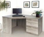 rwhites Set 7 Corner Desk with 2 plus 1 filing Drawer Pedestal Grey Nebraska - Pre assembled-0