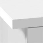 rwhites Set 7 Corner Desk with 2 plus 1 filing Drawer Pedestal Satin White - Pre-assembled-23166