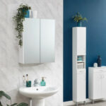gfw Moritz 2 door Mirrored bathroom Cupboard in White-23631