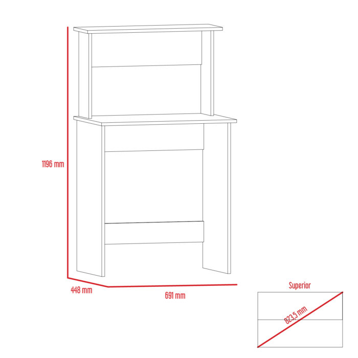 Core Vegas workstation with keyboard shelf in bleached oak-24427