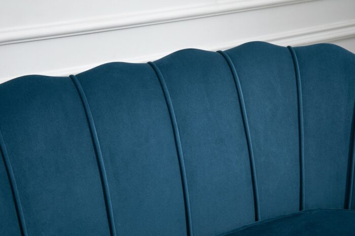 Birlea Ariel 1 Seat Accent Chair in Blue soft touch fabric with Gold Legs-24681