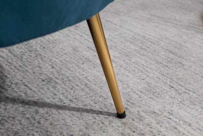 Birlea Ariel 1 Seat Accent Chair in Blue soft touch fabric with Gold Legs-24682