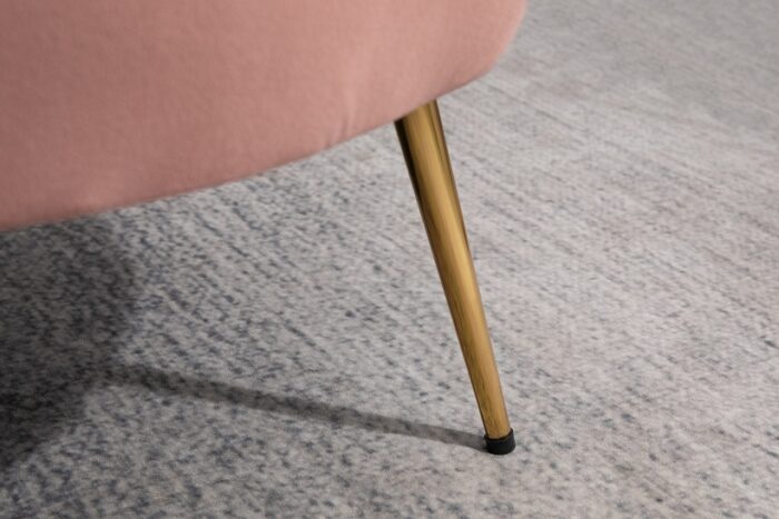 Birlea Ariel 1 Seat Accent Chair in Coral Pink soft touch fabric with Gold Legs-24632