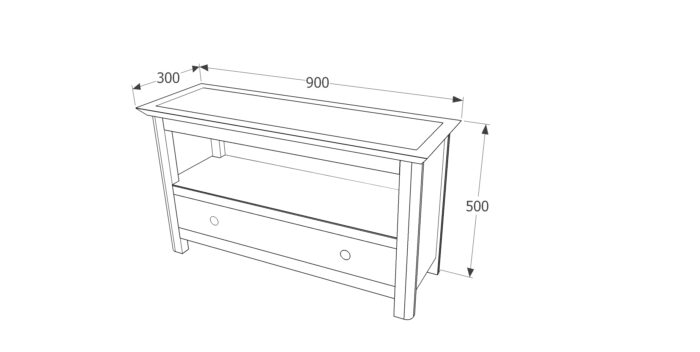 Core Perth 1 drawer TV unit stone grey-24542