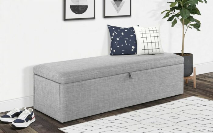 julian bowen Sorrento Blanket Box Light Grey Linen-24730
