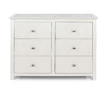 Core Stirling 3+3 dr wide chest in stone white-24599
