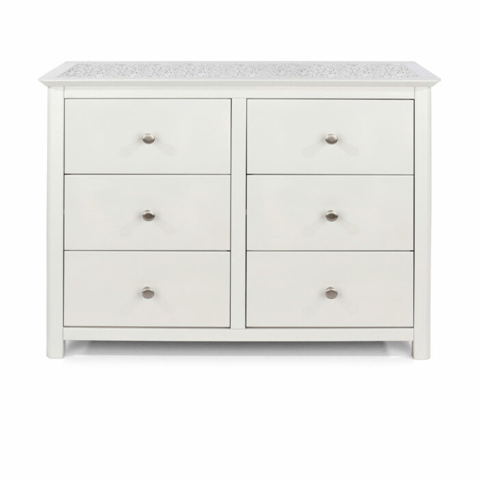 Core Stirling 3+3 dr wide chest in stone white-24599