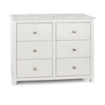 Core Stirling 3+3 dr wide chest in stone white-0