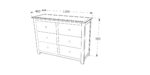Core Stirling 3+3 dr wide chest in stone white-24602