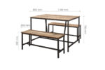 Birlea Urban Dining table and bench set-24675