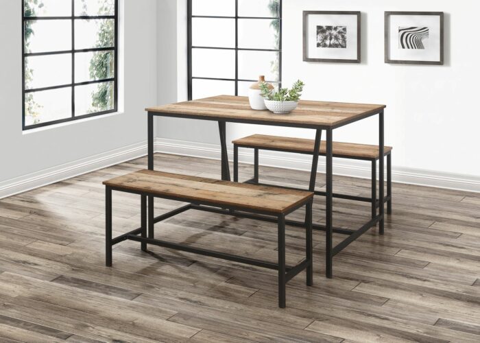 Birlea Urban Dining table and bench set-24680