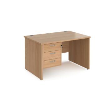 DAMS Maestro 25 straight desk with 3 drawer pedestal -0