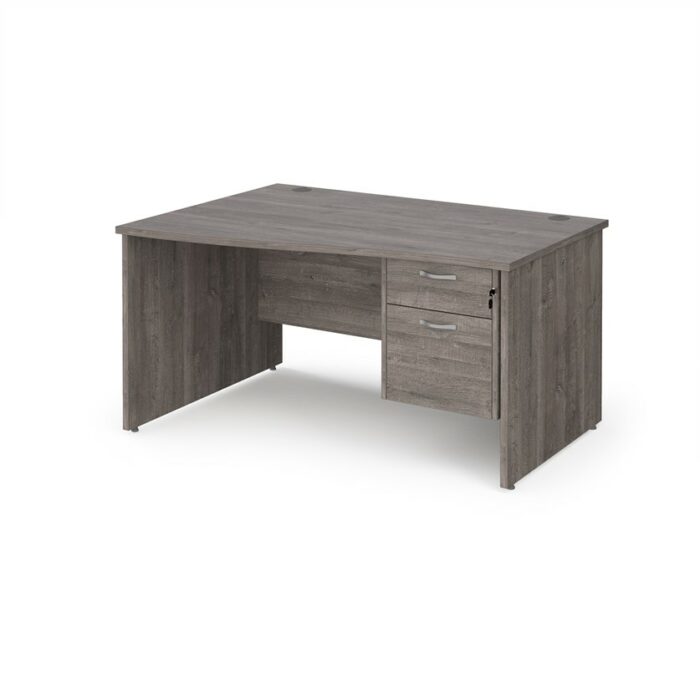 DAMS Maestro 25 left hand wave desk with 2 drawer pedestal-26552