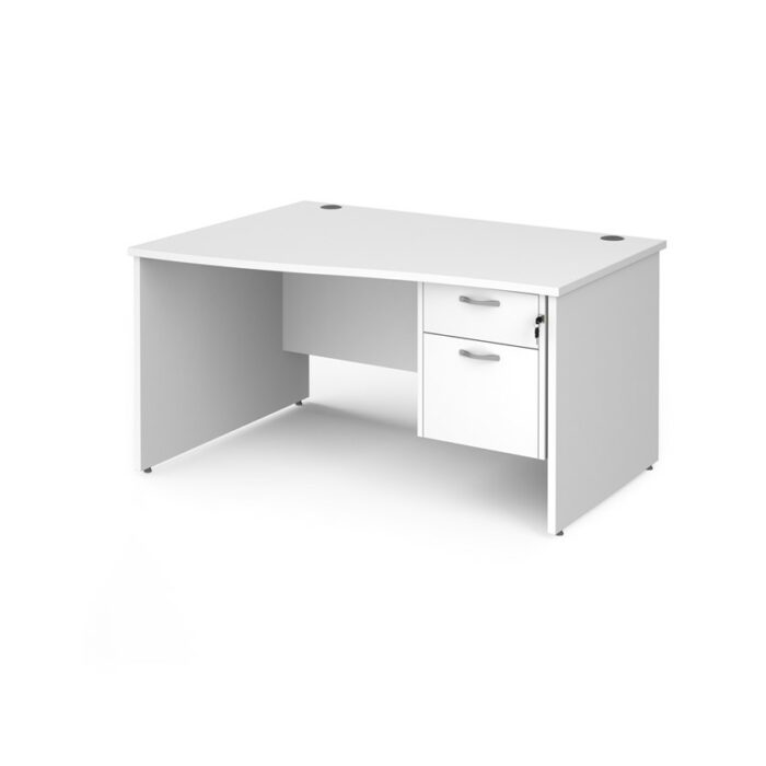 DAMS Maestro 25 left hand wave desk with 2 drawer pedestal-26549