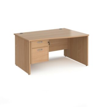 DAMS Maestro 25 right hand wave desk with 2 drawer pedestal-0