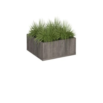 DAMS Flux modular storage single wooden planter box with plants-0