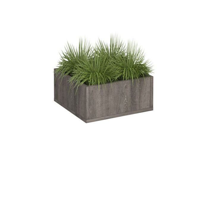 DAMS Flux modular storage single wooden planter box with plants-0