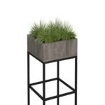 DAMS Flux modular storage single wooden planter box with plants-27158