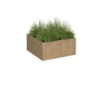 DAMS Flux modular storage single wooden planter box with plants-27159