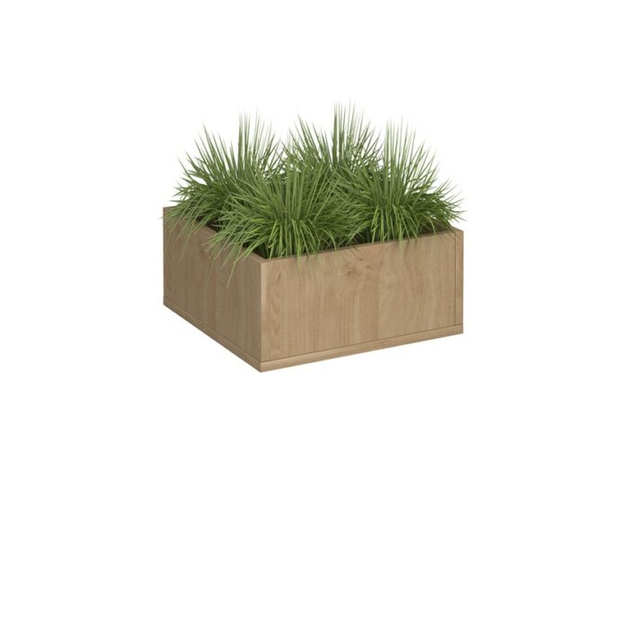 DAMS Flux modular storage single wooden planter box with plants-27159