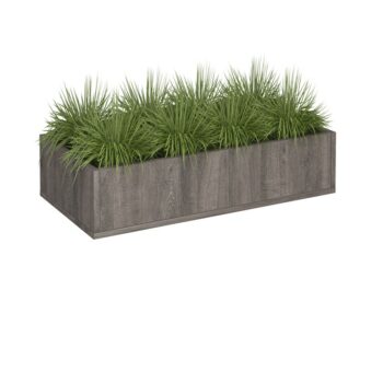 DAMS Flux modular storage double wooden planter box with plants-0