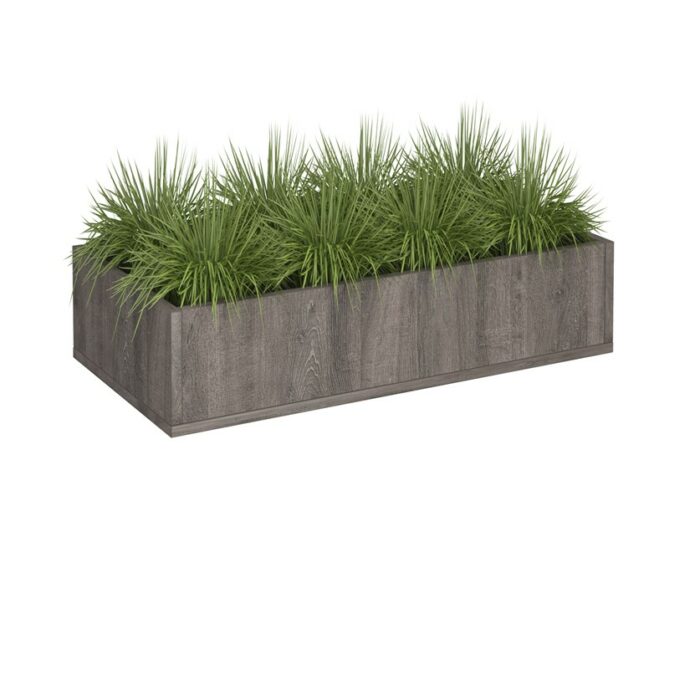 DAMS Flux modular storage double wooden planter box with plants-0
