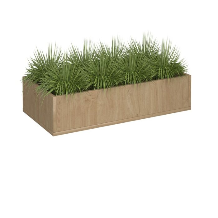 DAMS Flux modular storage double wooden planter box with plants-27165