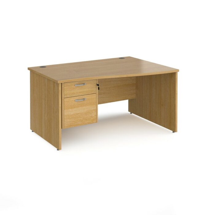 DAMS Maestro 25 right hand wave desk with 2 drawer pedestal-26556