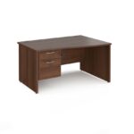 DAMS Maestro 25 right hand wave desk with 2 drawer pedestal-26555