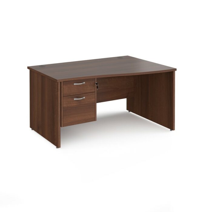 DAMS Maestro 25 right hand wave desk with 2 drawer pedestal-26555