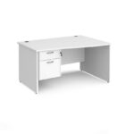 DAMS Maestro 25 right hand wave desk with 2 drawer pedestal-26554