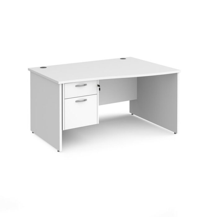 DAMS Maestro 25 right hand wave desk with 2 drawer pedestal-26554